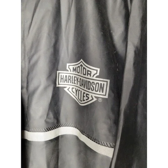 Harley Davidson Men's SZ L Rain Coverall PVC Motorcycle Boiler Suit Black Zip - Picture 5 of 9